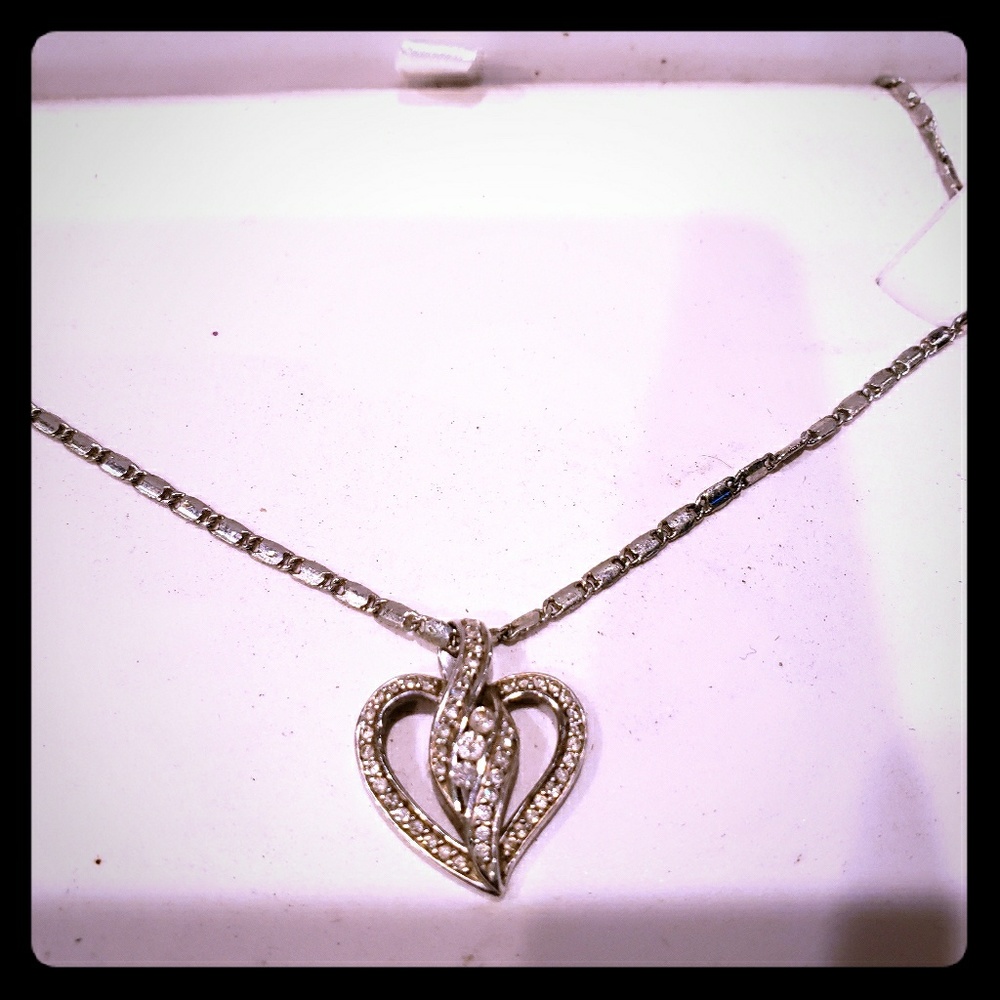 White gold with diamonds necklace